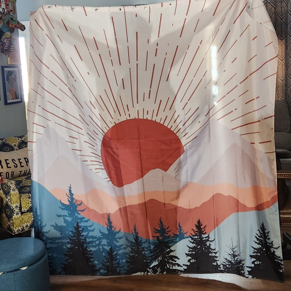 Mountain Landscape Shower Curtain